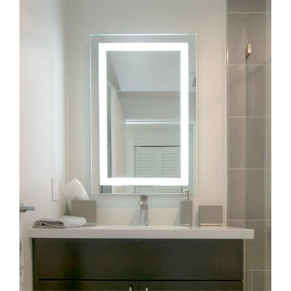 Kd Mobiliario Backlit LED Mirror with Inset Frost on 4 Sides, White KD2753676